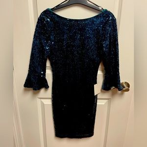 Blue sequin dress from Lulus